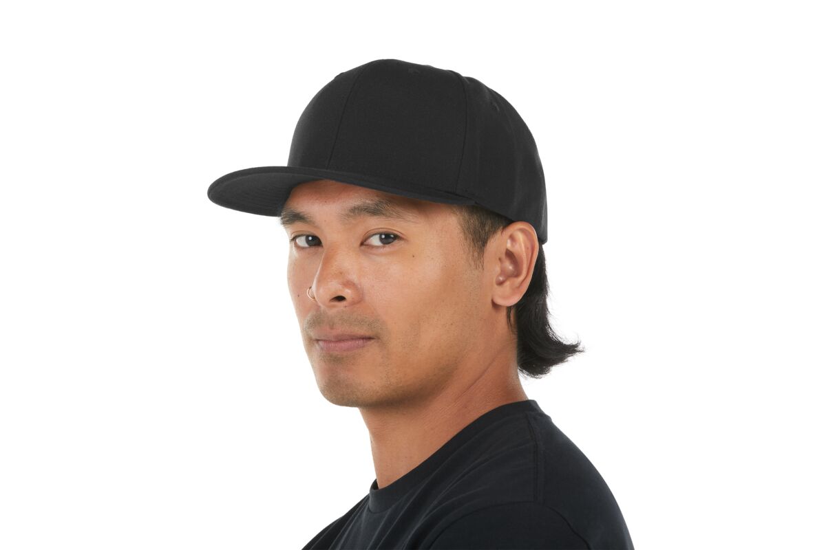 recycled-poly-classic-6-panel-hat-p8 WebPDP-HAT001002_Recycled_Poly_Classic_6Panel_Hat_Black_Studio_Harper_Studios_0723_Side_3__HAT001002OS.jpg