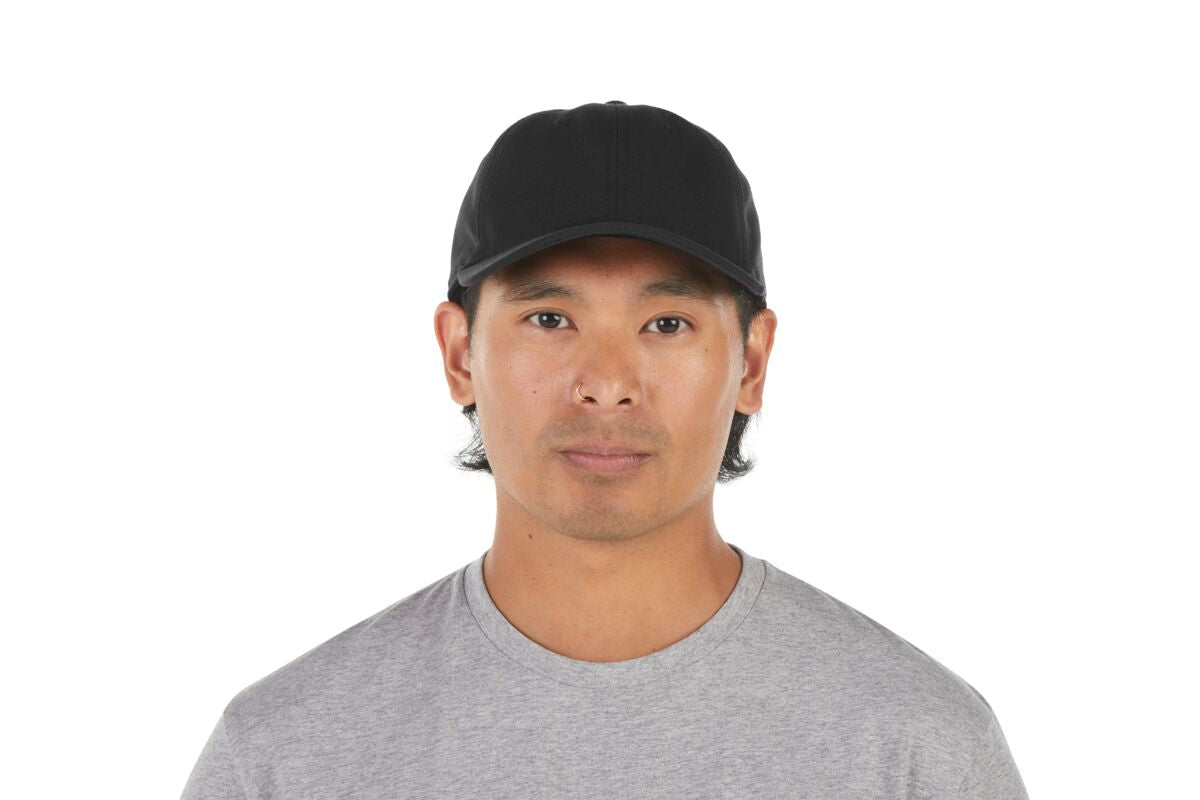recycled-poly-dad-hat-w4 WebPDP-HAT004002_Recycled_Poly_Dad_Hat_Black_Studio_Harper_Studios_0723_Front__HAT004002OS.jpg