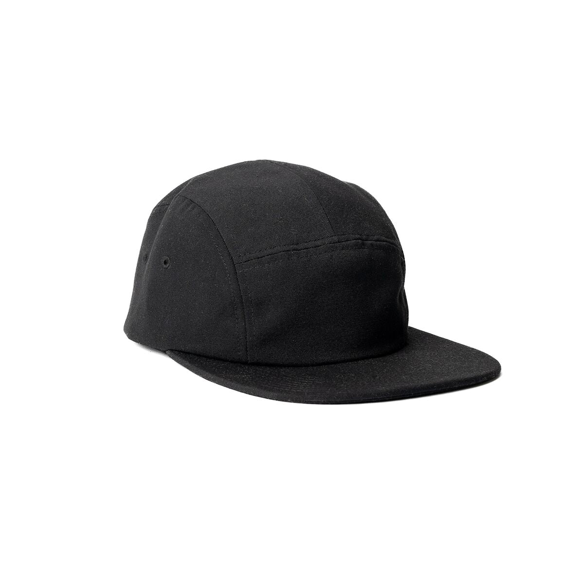 recycled-poly-flat-brim-5-panel-hat-y6 Web_PDP-FlatBrim5PanelHat_Studio_Front_Black.jpg